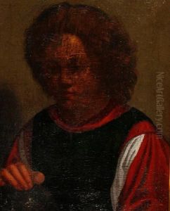 Portrait Of A Young Boy Holding A Sphere
