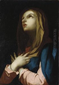 La Vierge En Priere by Giovanni Gioseffi Dal Sole