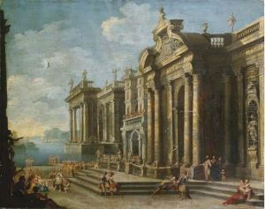 Capriccio Architettonico Con Ester E Assuero by Lorenzo Di Pietro Vecchietta