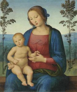 The Madonna And Child In A Landscape by Giovanni Di Pietro