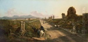 Veduta Dell""antica Via Appia Con Rovine by Vincenzo Giovannini