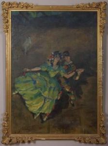 Pierrot Et Colombine Dansant by Charles F. Girard Gir