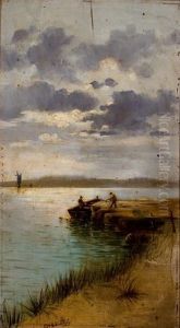 Pescando by Adolfo Giraldez Y Penalver