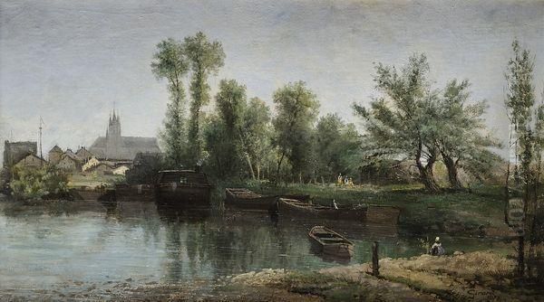 Barques Devant Moret-sur-loing - view 1