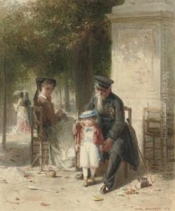 The Little Soldier, Jardin Du Luxembourg, Paris by Henri Leopold Girardet