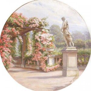 Diane Et La Roseraie by Jules Girardet
