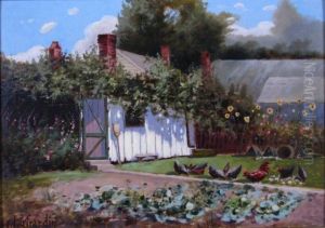 Backyard Garden With Chickens