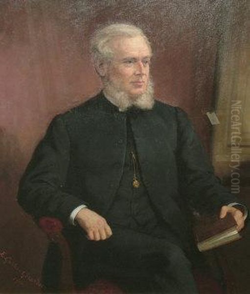 Portrait Of A Gentleman Seated Three-quarter-length Turned To The Right Holding A Book - view 1