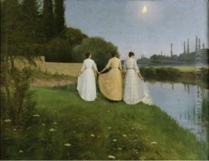 Les Reverences A La Lune (crepuscule) by Georges Girardot