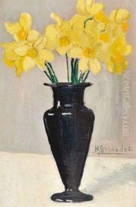 Bouquet De Jonquilles Dans Un Vase by Henri Girardot