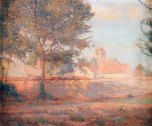 Le Petit Village D'arbonne Pres De La Foret De Fontainebleau by Louis-Auguste Girardot