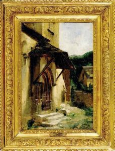 Eglise Dans Les Pyrennes by Eugene Pierre Francois Giraud