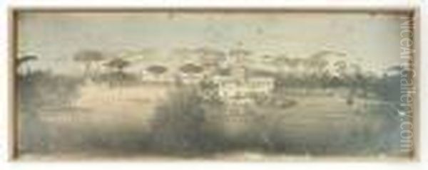 Rome. Jardins, Villa Medici - view 1