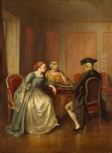 La Partie De Dominos by L. Giriet