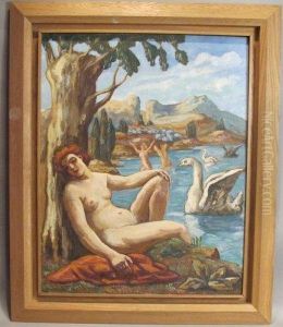 Leda Et Le Cygne by Pierre Paul Girieud