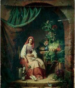 Jeune Femme A La Colombe