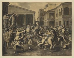 L'enlevement Des Sabines D'apres Poussin by Claude Francois Girod-Lambert
