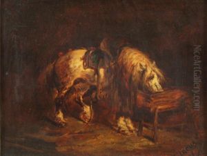 Cheval A L'ecurie by Achille Giroux