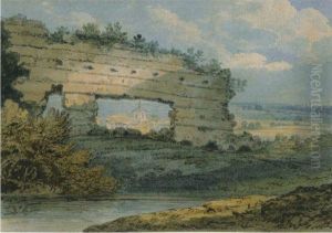 The Roman Wall, Wroxeter, Shropshire by Thomas Girtin