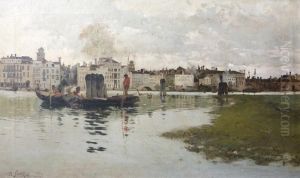 Gondoleros En Venecia