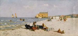 Ore Liete Al Lido Di Venezia by Rinaldo Giudici