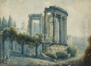 Tivoli - Blick Auf Den Sybillentempel. by Filippo Giuntotardi