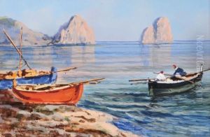Barche A Capri by Guglielmo Giusti