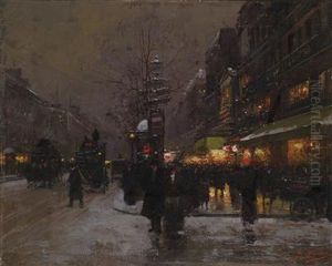Winter Eveningin Paris by Fausto Giusto
