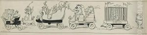 Dazzling, Stupendous, Horseless Circus Parade by L M Glackens