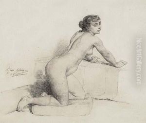 Femme Nue>. by Pierre Paul Leon Glaize