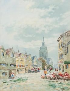 Flower Market, Leyden, Holland by John Hamilton Glass
