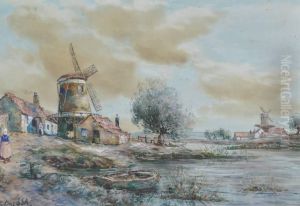 Dutch River Landscape by John Hamilton Glass