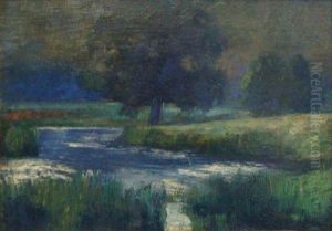 Paysage A L'etang by Adolf Glatte