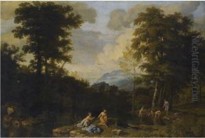 A Classical Landscape With Figures by Johannes (Polidoro) Glauber