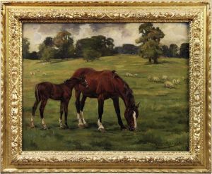 Ambassadress, A Hunter, By Lord Lygon With Her Twentieth Foal by Helena Gleichen