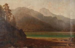 Im Vordergrund Das Felsige Ufer