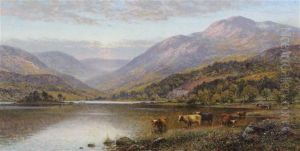 Loch Scene With Cattle Watering