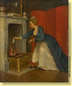 La Lettre Compromettante Au Feu by Albert Glibert
