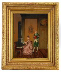 Interior Med Musicerande Par by Albert Glibert