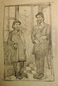 Two Gentlemen by Enoch Henryk Enrico Glicenstein