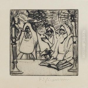 Yom Kippur by Enoch Henryk Enrico Glicenstein