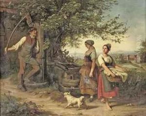 A Pleasant Encounter by Albert Gliemann