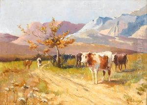 Cape Scene, Cows Grazing by Allerley Glossop