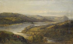 View Of Grasmere Lake, From Loughrigg Fell, Cumbria by John Glover