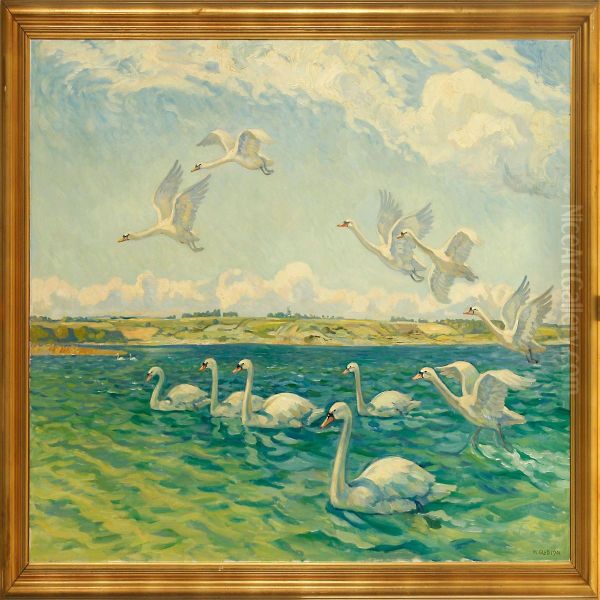 The Swans At Utterslev Mose - view 1