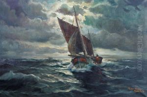 Fiskebat Till Havs by Martin Franz Glusing