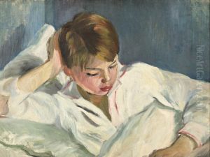 Jeune Femme Accoudee by Paule Gobillard
