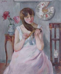 Jeune-fille A Sa Coiffure