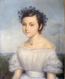 Jeune Fille Couronnee De Bleuets