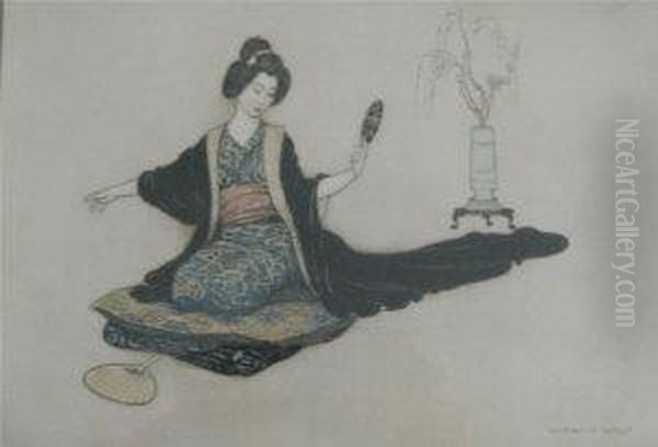 Japanese Girl Seated - view 1